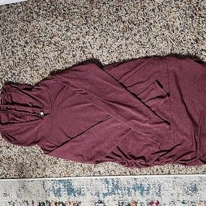 Sweatshirt, hooded, maroon color, never worn, can be used for maternity too.